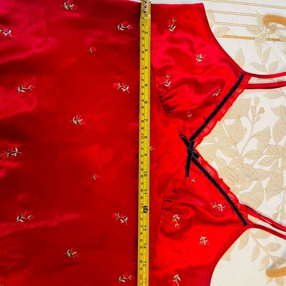 Set of 2 intimates sleepwear gown/ robe / shorts red/ blue Sz S/M - Picture 8 of 16